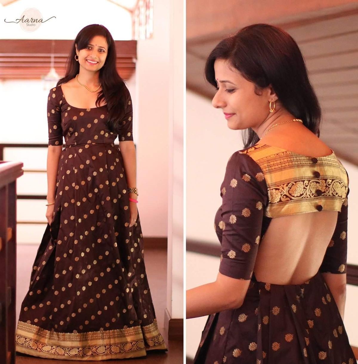 Saree ki 2025 long kurti